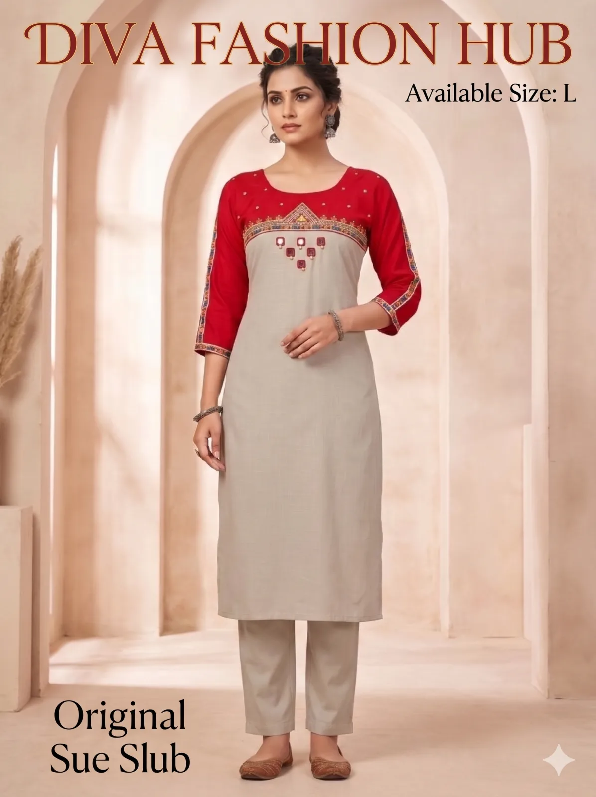 L SIZE Original sue slub 2piece — 2
