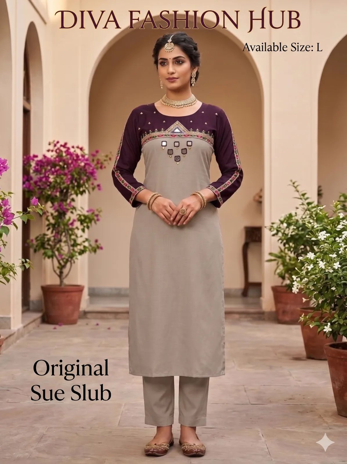 L SIZE Original sue slub 2piece — 4
